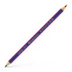 Faber-Castell Janus 2160 Lapiz Fino Bicolor Hexagonal - Ecologico - Resistente a la Rotura - Color Rojo/Azul | Ahorro Imprimiend