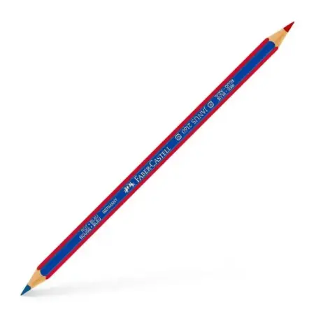 Faber-Castell Janus 2160 Lapiz Fino Bicolor Hexagonal - Ecologico - Resistente a la Rotura - Color Rojo/Azul | Ahorro Imprimiend