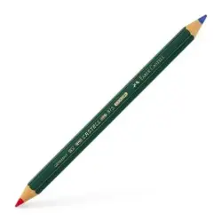 Faber-Castell Castell Color 873 Lapiz Grueso Bicolor Hexagonal - Ecologico - Resistente a la Rotura - Color Rojo/Azul | Ahorro I