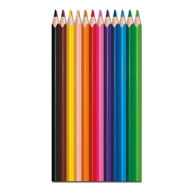 Maped Color´Peps Strong Pack de 12 Lapices Triangulares de Colores - Sin Madera - Mina 3,2mm - Punta Ultra Resistente - Colores