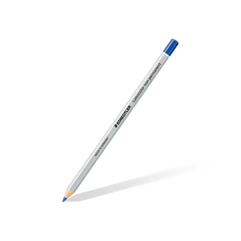 Staedtler Lumocolor 108 Lapiz de Color Hexagonal - Especial para Superfiices Lisas - Marcado Opaco - Color Azul | Ahorro Imprimi