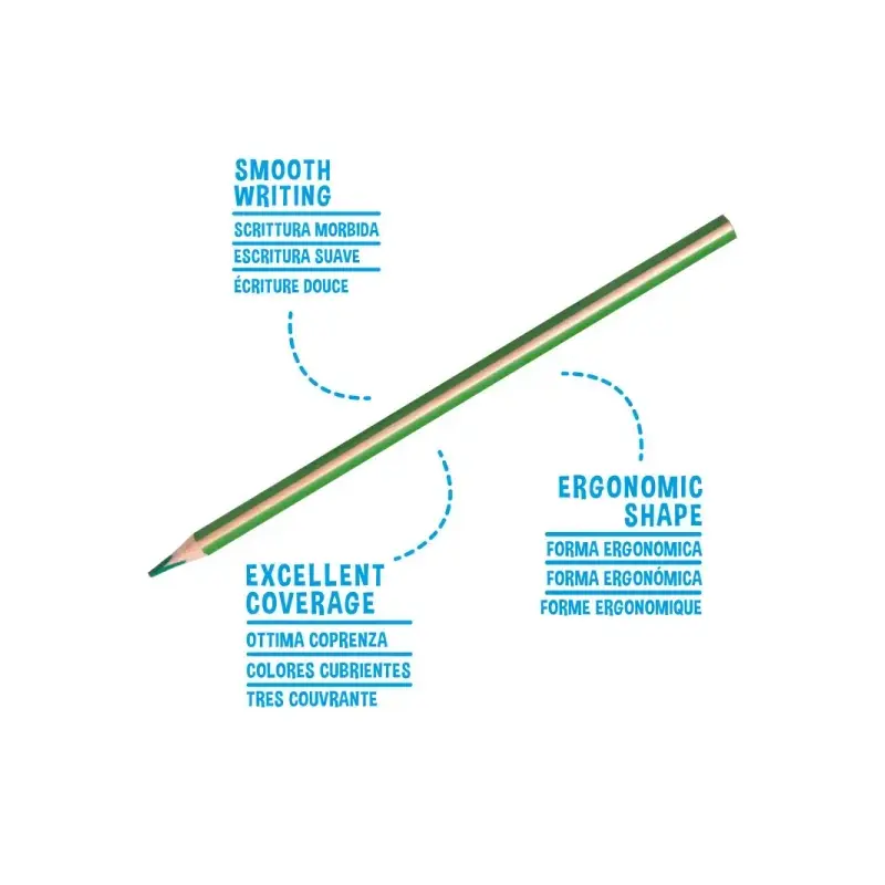 Carioca Supercolor Pack de 12 Lapices de Colores - Cuerpo de Madera Triangular - Colores Intensos y Gran Opacidad - Mina de 3.5m