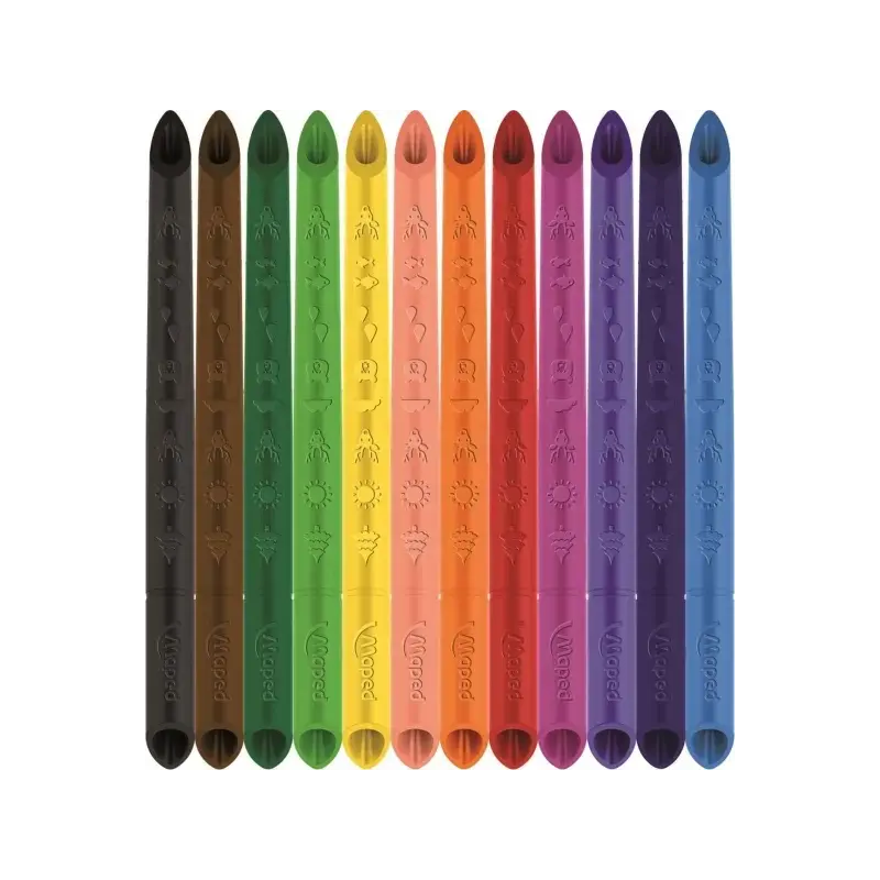 Maped Color`Peps Infinity Pack de 12 Lapices de Colores de Larga Duracion - Hecho Totalmente de Mina - Colores Surtidos | Ahorro