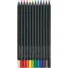Faber-Castell Black Edition Pack de 12 Lapices de Colores - Mina Supersuave - Madera Negra - Ideales para Dibujo sobre Papel Cla