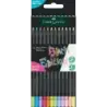 Faber-Castell Black Edition Pack de 12 Lapices de Colores Neon+Pastel - Mina Supersuave - Madera Negra - Ideales para Dibujo sob