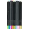 Faber-Castell Black Edition Pack de 12 Lapices de Colores Neon+Pastel - Mina Supersuave - Madera Negra - Ideales para Dibujo sob