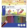 Staedtler Noris Colour 185 Pack de 24 Lapices Hexagonales de Colores - Fabricados en Wopex - Muy Resistentes - Madera de Fuentes