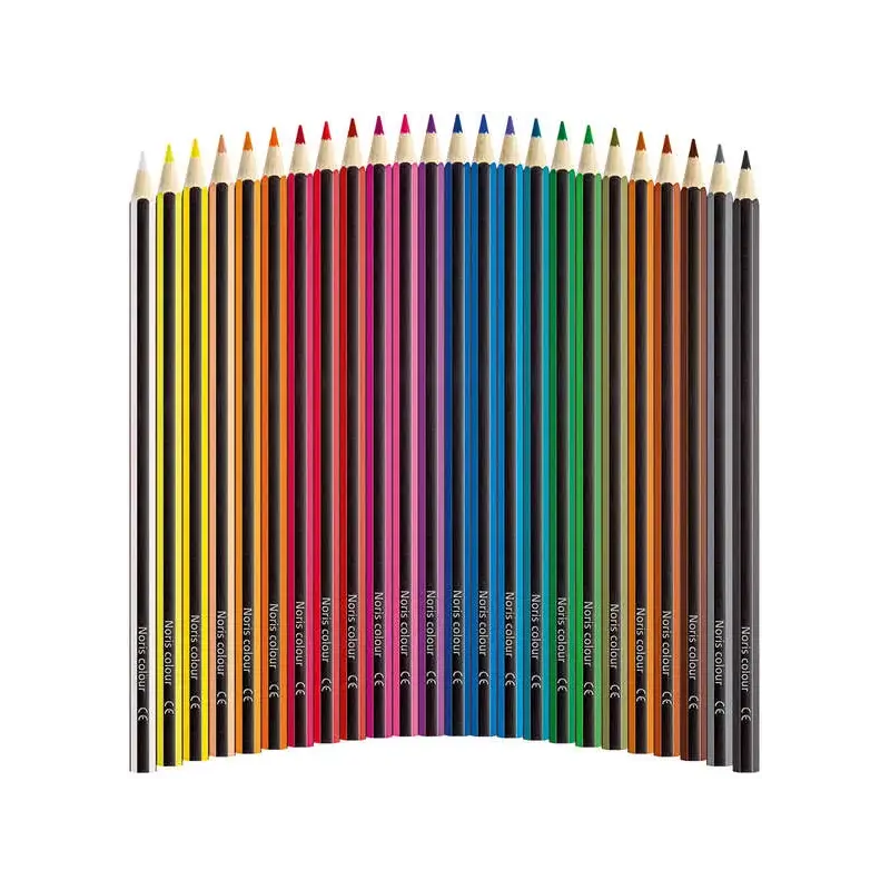 Staedtler Noris Colour 185 Pack de 24 Lapices Hexagonales de Colores - Fabricados en Wopex - Muy Resistentes - Madera de Fuentes