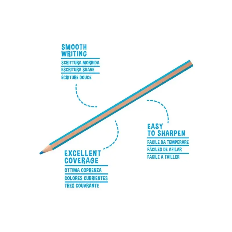 Carioca Supercolor Pack de 36 Lapices de Colores - Cuerpo de Madera Hexagonal - Colores Intensos y Gran Opacidad - Mina de 3.3mm