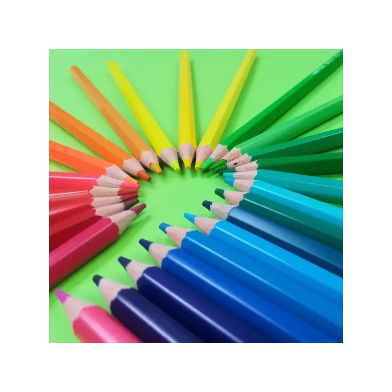 Carioca Tita Rainbow Set Pack de 50 Lapices Hexagonales de Colores - Mina Ø 3mm - Colores Brillantes y Lavables - Escritura Blan