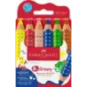 Faber-Castell Grippy Pack con 6 Lapices de Colores Gruesos Mina XXL Suave - Forma Triangular con Grip - Colores Surtidos | Ahorr