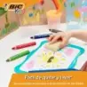Bic Kids Multisuperficie Pack de 6 Lapices de Colores + Sacapuntas - Cuerpo Triangular - Minas Borrables en Superficies No Poros