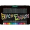 Faber-Castell Black Edition Caja Metalica de 36 Lapices de Colores - Mina Supersuave - Madera Negra - Ideales para Dibujo sobre