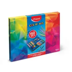 Maped Color`Peps Pack de 150 Piezas para Colorear con Rotuladores, Lapices de Colores Fuertes, Infinity, Aqua, Pastel y Duo Worl