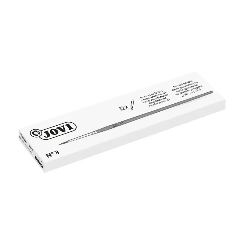Jovi Pincel Artistico Nº 3 - Pelo Natural Suave - Mango de Madera - Punta Redonda | Ahorro Imprimiendo