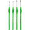 Eberhard Faber Green Winner Pack con 4 Pinceles de Pelo Sintetico Tamaños 0, 1, 2, 4 - Agarre Ergonomico - Fabricados con un 60%