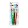 Carioca Pinceles Pack de 5 Pinceles - Nylon - Cerdas Suaves y Duraderas - Perfectos para el Cole - 5 Tamaños Diferentes - Color