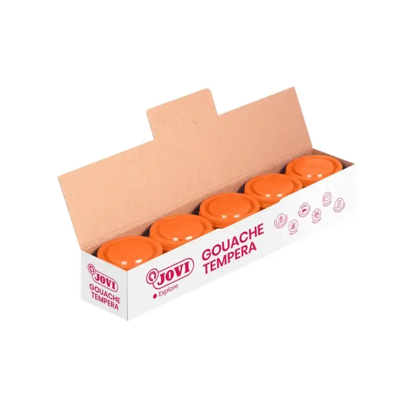 Jovi Bote de Tempera Escolar 35ml - Aplicacion en Multiples Superficies - Uso con Pincel, Rodillo o Espatula - Colores Mezclable