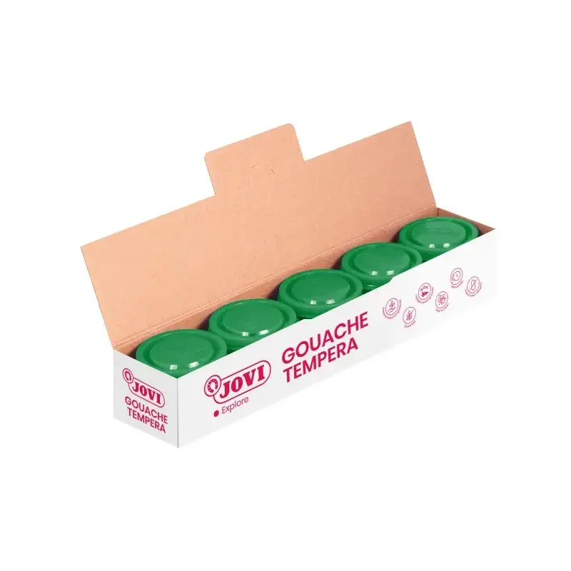 Jovi Bote de Tempera Escolar 35ml - Aplicacion en Multiples Superficies - Uso con Pincel, Rodillo o Espatula - Colores Mezclable