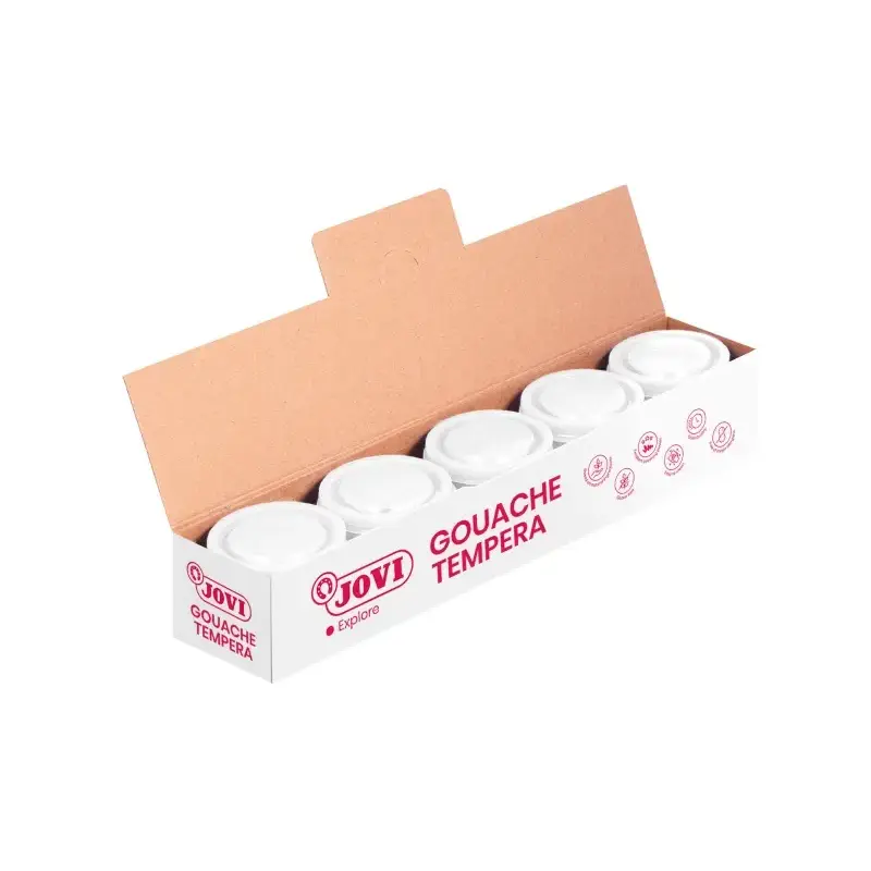 Jovi Bote de Tempera Escolar 35ml - Aplicacion en Multiples Superficies - Uso con Pincel, Rodillo o Espatula - Colores Mezclable