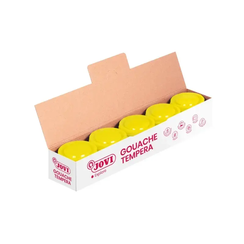 Jovi Bote de Tempera Escolar 35ml - Aplicacion en Multiples Superficies - Uso con Pincel, Rodillo o Espatula - Colores Mezclable