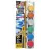 Carioca Metallic Pack de 6 Temperas en Botes de 25ml + Pincel - Superlavables - Mezclables - Colores Metallic Surtidos | Ahorro
