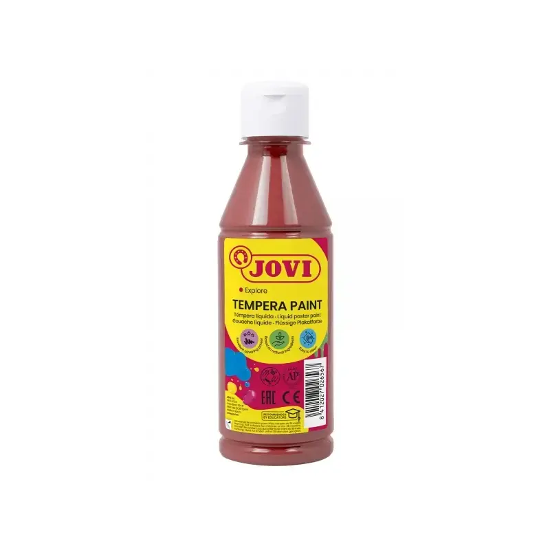 Jovi Tempera Paint Tempera Liquida 250ml - Base Agua - Lista para Usar - Alto Poder Cubriente - Secado Rapido - Excelente Fluide