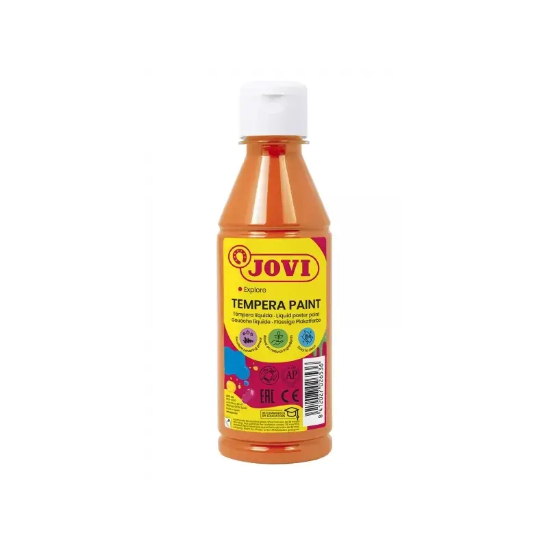 Jovi Tempera Paint Tempera Liquida 250ml - Base Agua - Lista para Usar - Alto Poder Cubriente - Secado Rapido - Excelente Fluide