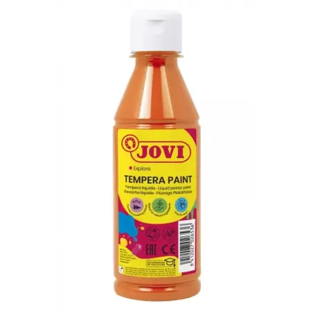 Jovi Tempera Paint Tempera Liquida 250ml - Base Agua - Lista para Usar - Alto Poder Cubriente - Secado Rapido - Excelente Fluide