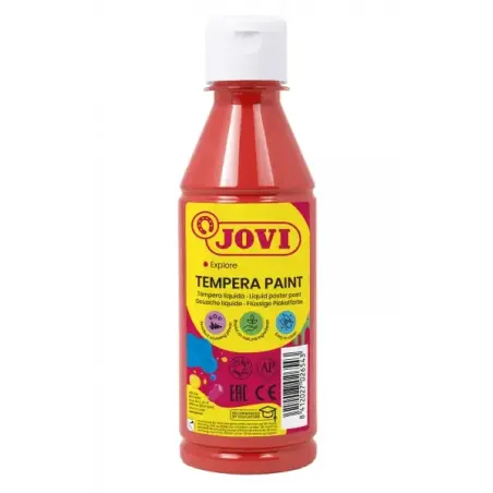 Jovi Tempera Paint Tempera Liquida 250ml - Base Agua - Lista para Usar - Alto Poder Cubriente - Secado Rapido - Excelente Fluide