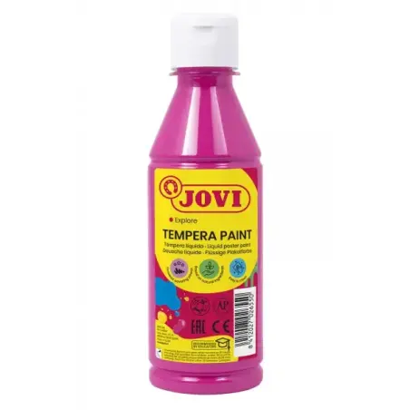 Jovi Tempera Paint Tempera Liquida 250ml - Base Agua - Lista para Usar - Alto Poder Cubriente - Secado Rapido - Excelente Fluide