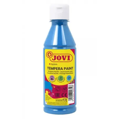 Jovi Tempera Paint Tempera Liquida 250ml - Base Agua - Lista para Usar - Alto Poder Cubriente - Secado Rapido - Excelente Fluide