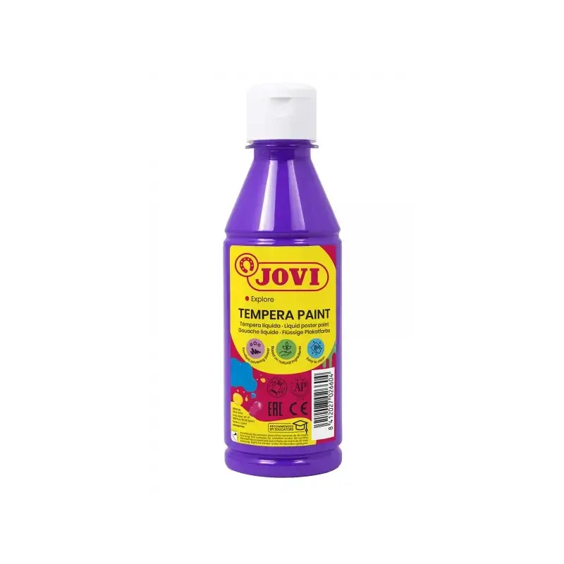 Jovi Tempera Liquida 250ml - Base Agua - Lista para Usar - Secado Rapido - Excelente Fluidez - Adherencia en Multiples Superfici