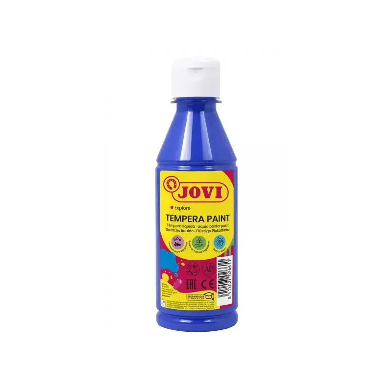 Jovi Tempera Paint Tempera Liquida 250ml - Base Agua - Lista para Usar - Alto Poder Cubriente - Secado Rapido - Excelente Fluide