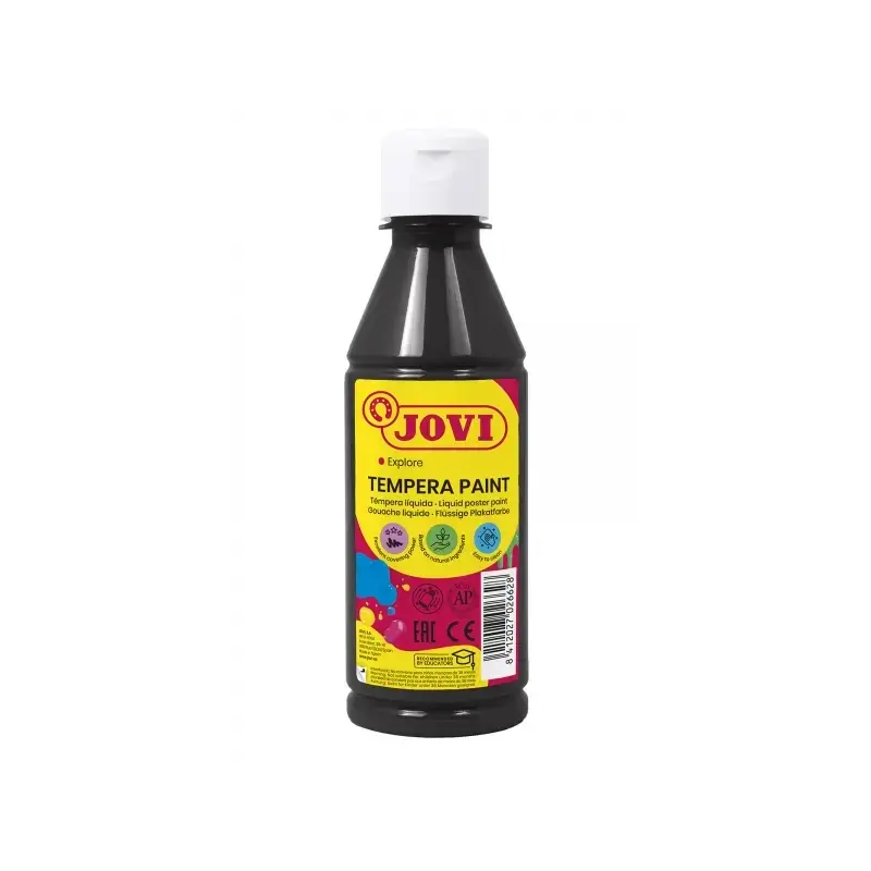 Jovi Tempera Paint Tempera Liquida 250ml - Base Agua - Lista para Usar - Alto Poder Cubriente - Secado Rapido - Excelente Fluide