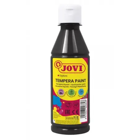 Jovi Tempera Paint Tempera Liquida 250ml - Base Agua - Lista para Usar - Alto Poder Cubriente - Secado Rapido - Excelente Fluide