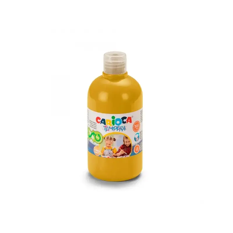 Carioca Botella de Tempera - 500ml - Colores Superlavables - Faciles de Mezclar - Aplicable en Materiales Porosos - Alta Opacida