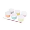 Jovi Kawaii Pack con 6 Botes de Tempera 35ml + Pincel - Secado Rapido - Excelente Adherencia - Lista para Usar - Colores Surtido