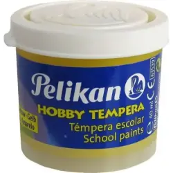 Pelikan Tempera Escolar Frasco 40ml - Facil de Lavar - Ideal para Actividades Escolares - Color Amarillo | Ahorro Imprimiendo