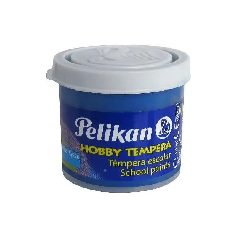 Pelikan Tempera Escolar Frasco 40ml - Facil de Lavar - Ideal para Actividades Escolares - Color Azul | Ahorro Imprimiendo