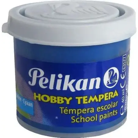 Pelikan Tempera Escolar Frasco 40ml - Facil de Lavar - Ideal para Actividades Escolares - Color Azul | Ahorro Imprimiendo