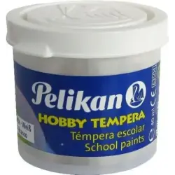 Pelikan Tempera Escolar Frasco 40ml - Facil de Lavar - Ideal para Manualidades - Color Blanco | Ahorro Imprimiendo