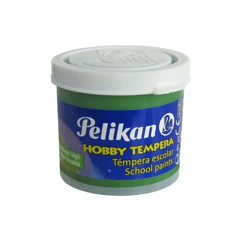 Pelikan Tempera Escolar Frasco 40ml - Facil de Lavar - Ideal para Actividades Escolares - Color Verde | Ahorro Imprimiendo