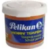 Pelikan Tempera Escolar Frasco 40ml - Facil de Lavar - Ideal para Actividades Escolares - Color Naranja | Ahorro Imprimiendo