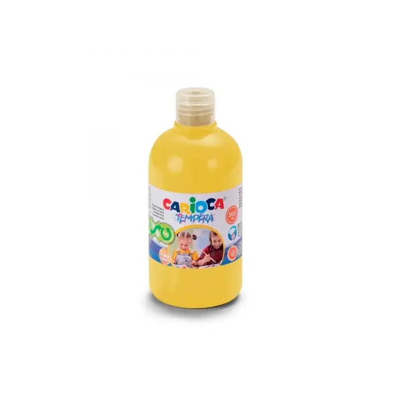 Carioca Botella Tempera 500ml - Colores Superlavables - Faciles de Mezclar - Aplicable en Materiales Porosos - Alta Opacidad - C
