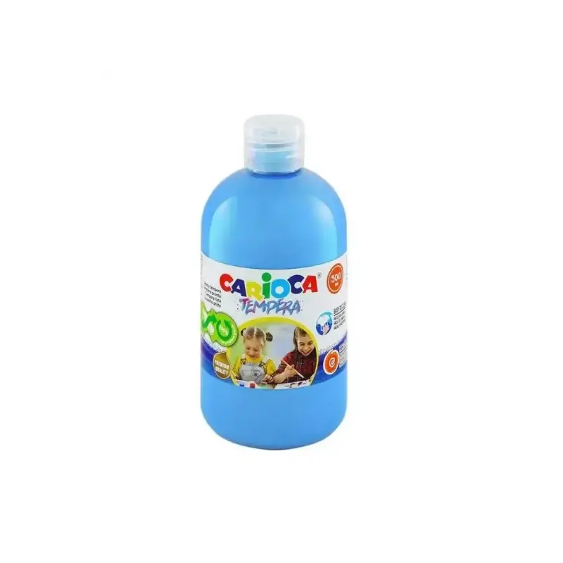 Carioca Botella de Tempera - 500ml - Colores Superlavables - Faciles de Mezclar - Aplicable en Materiales Porosos - Alta Opacida