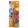 Carioca Neon Pack de 6 Temperas en Botes de 25ml + Pincel - Superlavables - Mezclables - Colores Neon Surtidos | Ahorro Imprimie