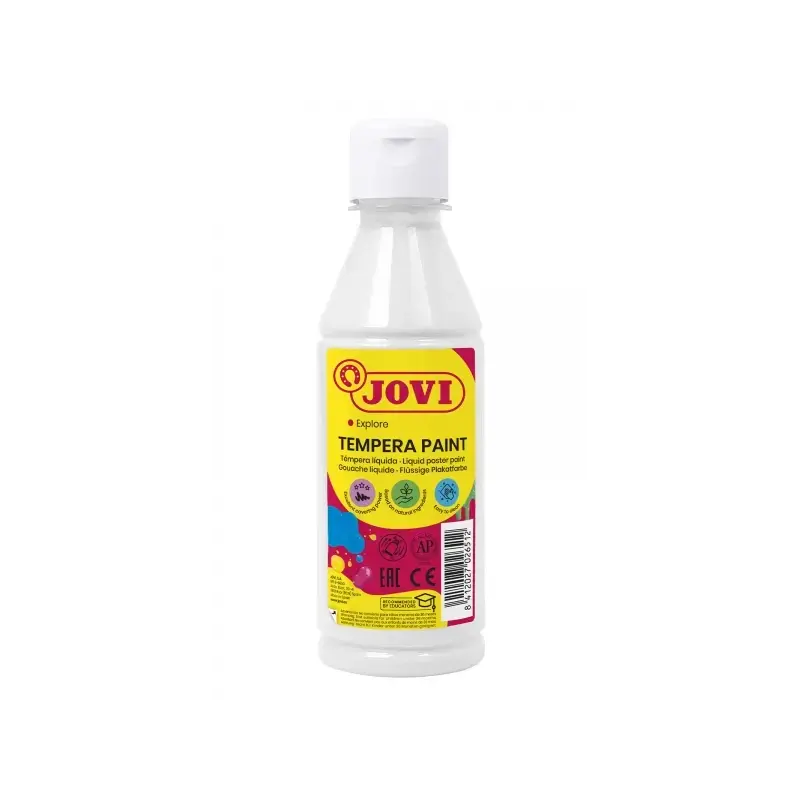Jovi Tempera Paint Tempera Liquida 250ml - Base Agua - Lista para Usar - Alto Poder Cubriente - Secado Rapido - Excelente Fluide