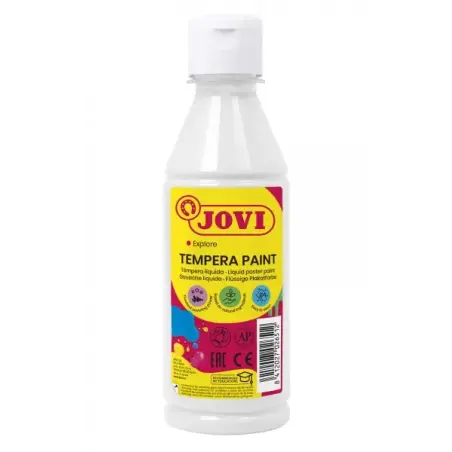 Jovi Tempera Paint Tempera Liquida 250ml - Base Agua - Lista para Usar - Alto Poder Cubriente - Secado Rapido - Excelente Fluide