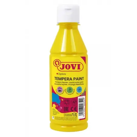 Jovi Tempera Paint Tempera Liquida 250ml - Base Agua - Lista para Usar - Alto Poder Cubriente - Secado Rapido - Excelente Fluide